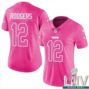 pink aaron rodgers jersey